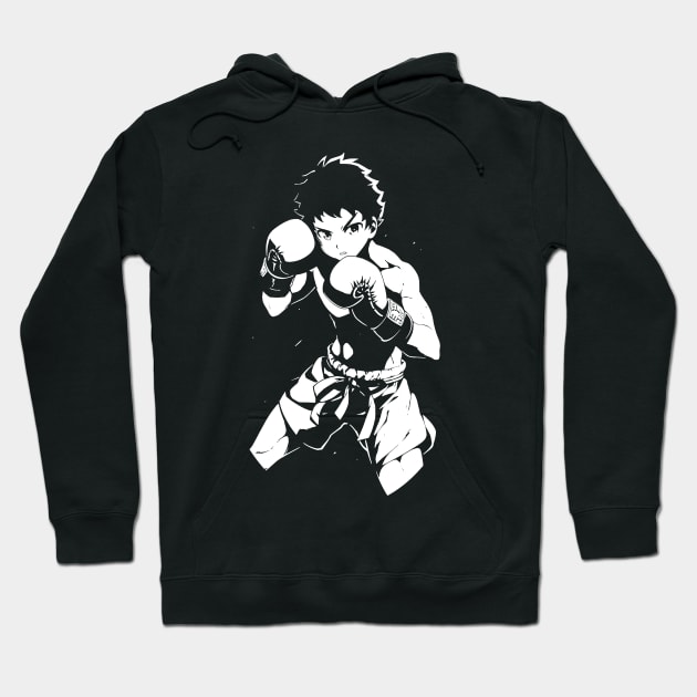 Thai Boxing Anime Retro 90s Hoodie by Trippycollage